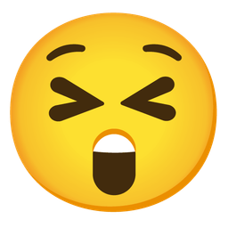 Astonished face and Grinning squinting face