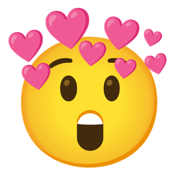 Astonished face and Heart with arrow