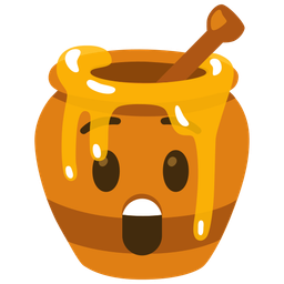 Astonished face and Honey pot