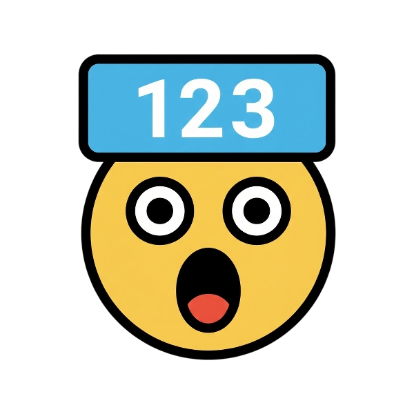 Astonished face and Input numbers