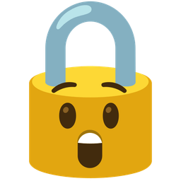 Astonished face and Locked