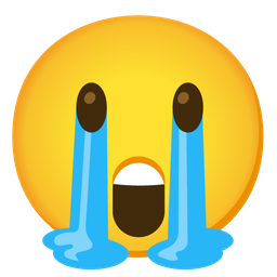 Astonished face and Loudly crying face