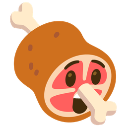 Astonished face and Meat on bone