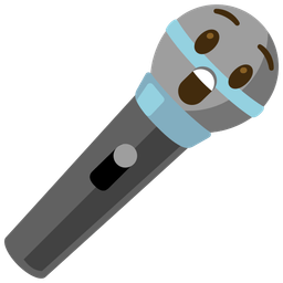 astonished face and microphone