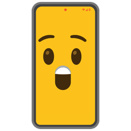 Astonished face and Mobile phone