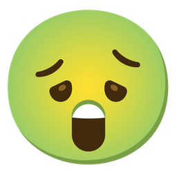 Astonished face and Nauseated face