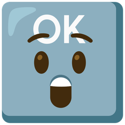 Astonished face and OK button