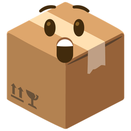 Astonished face and Package