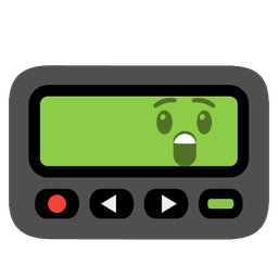 Astonished face and Pager