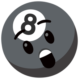 Astonished face and Pool 8 ball