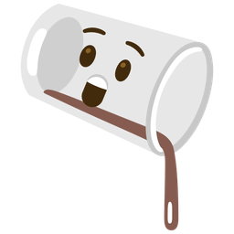 astonished face and pouring liquid