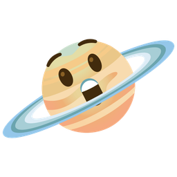 Astonished face and Ringed planet