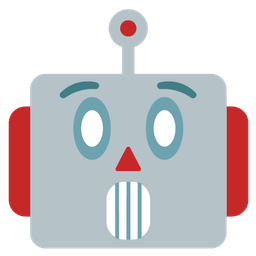 Astonished face and Robot