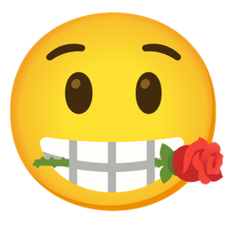 Astonished face and Rose