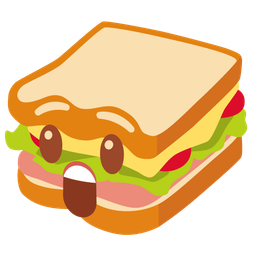 Astonished face and Sandwich