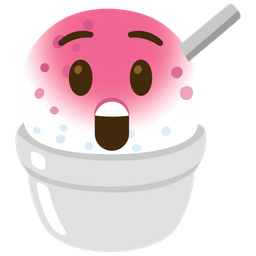 Astonished face and Shaved ice