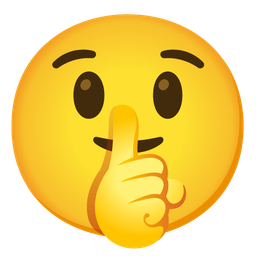 Astonished face and Shushing face