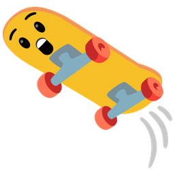 Astonished face and Skateboard