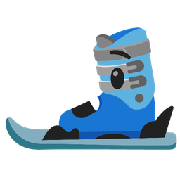 astonished face and skis