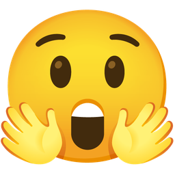 Astonished face and Smiling face with open hands