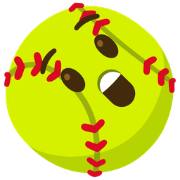 Astonished face and Softball