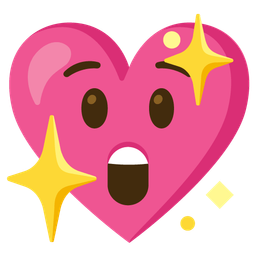 Astonished face and Sparkling heart