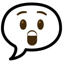 Astonished face and Speech balloon