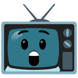 Astonished face and Television