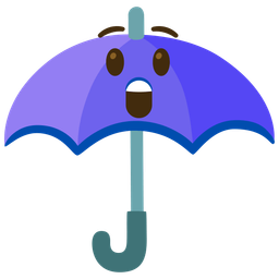 Astonished face and Umbrella
