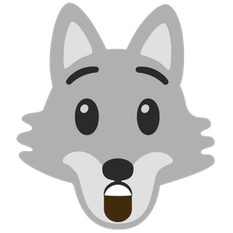 Astonished face and Wolf