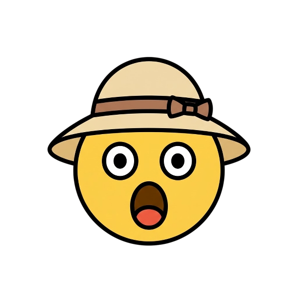 Astonished face and Woman’s hat