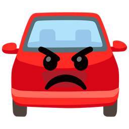 automobile and angry face