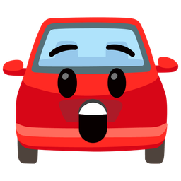 automobile and astonished face