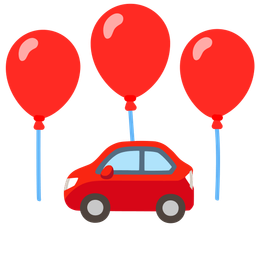 automobile and balloon