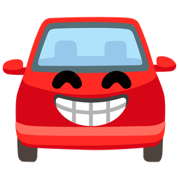 Automobile and Beaming face with smiling eyes