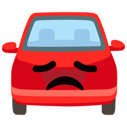 automobile and disappointed face