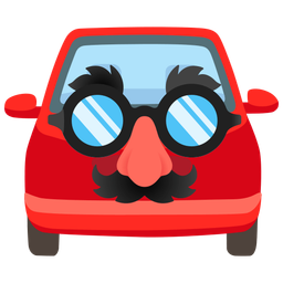 automobile and disguised face