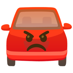 automobile and enraged face