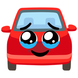 automobile and face holding back tears