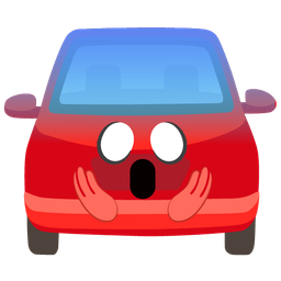 automobile and face screaming in fear