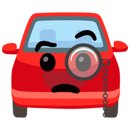 automobile and face with monocle