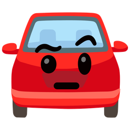 automobile and face with raised eyebrow