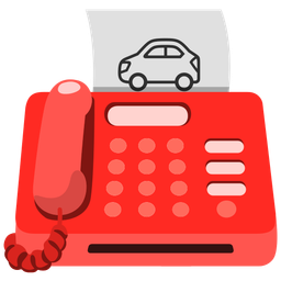 automobile and fax machine