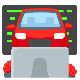 automobile and laptop