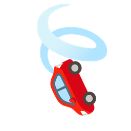 automobile and leaf fluttering in wind