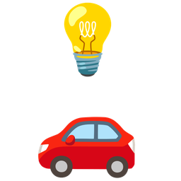 automobile and light bulb