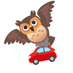 automobile and owl