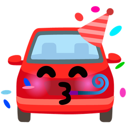 automobile and partying face