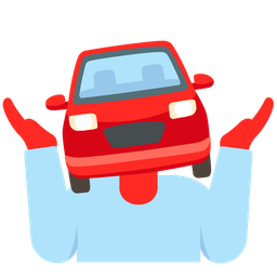 automobile and person shrugging
