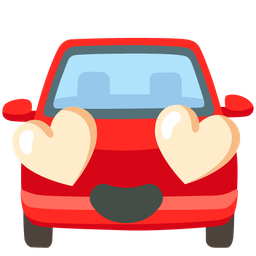 Automobile and Smiling face with heart-eyes